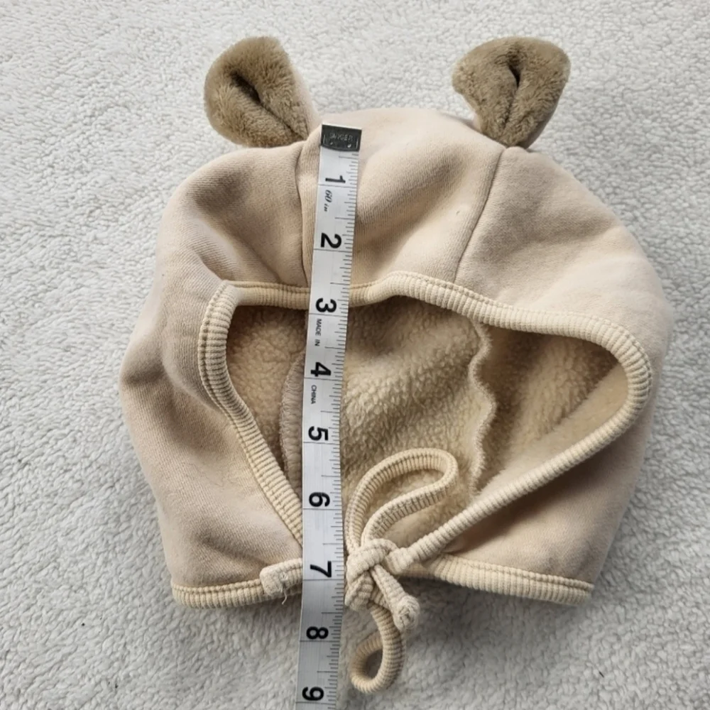 Baby Bear Onsie and Baby Bear Ears Bonnet Size 2 Toddler Tan